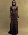 HERMOSA LACE MAXI DRESS IN BLACK