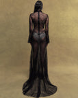 HERMOSA LACE MAXI DRESS IN BLACK