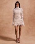 BODITA MINI DRESS IN WHITE COTTON LACE - De La Vali