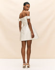 IDAIRA MINI DRESS IN IVORY TWILL