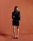 BODITA MINI DRESS IN BLACK COTTON LACE - De La Vali