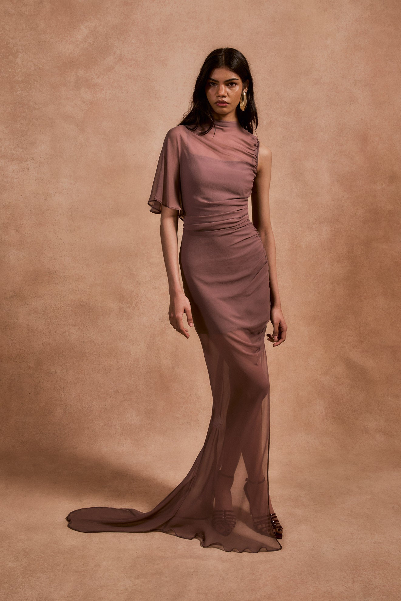 de la vali exclusive hausos chiffon maxi dress De La Vali Exclusive Hausos Chiffon Maxi Dress in Yellow