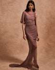 LUCHO MAXI DRESS IN ASH SILK CHIFFON