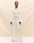 LIBERTY TROUSER SILK IN IVORY SATIN (MADE TO ORDER)