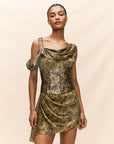 BRULEE MINI DRESS IN SON OF VENUS SILK SATIN