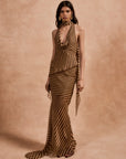 DIOSA TOP IN VIVID STRIPE SILK CHIFFON