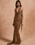 DIOSA SKIRT IN VIVID STRIPE SILK CHIFFON