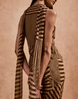 DIOSA TOP IN VIVID STRIPE SILK CHIFFON