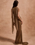 DIOSA TOP IN VIVID STRIPE SILK CHIFFON