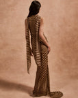 DIOSA SKIRT IN VIVID STRIPE SILK CHIFFON