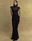 SILENTIUM LACE MAXI DRESS IN BLACK