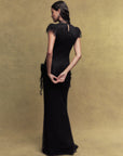 SILENTIUM LACE MAXI DRESS IN BLACK