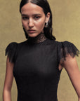 SILENTIUM LACE MAXI DRESS IN BLACK
