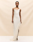MATISSE MIDI DRESS IN IVORY SILK SATIN