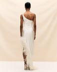 MATISSE MIDI DRESS IN IVORY SILK SATIN