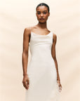 MATISSE MIDI DRESS IN IVORY SILK SATIN