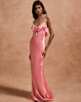 ESPERANZA LONG DRESS IN BALLET SILK SATIN