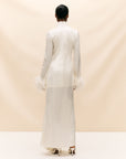 COSMOPOLITAN MAXI DRESS IN IVORY SILK SATIN (MADE TO ORDER)