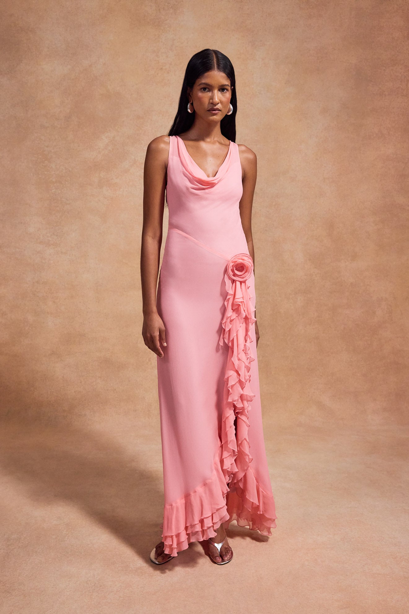 de la vali exclusive hausos chiffon maxi dress HAUSOS MAXI DRESS IN BALLET CHIFFON DE LA VALI OFFICIAL