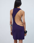 MAHA MINI DRESS IN PURPLE JERSEY - De La Vali