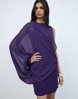 MAHA TOP IN PURPLE GEORGETTE - De La Vali