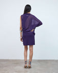 MAHA TOP IN PURPLE GEORGETTE - De La Vali