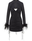 MAME MINI DRESS IN BLACK CHIFFON - De La Vali