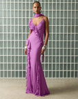 MAYARA MAXI DRESS IN MAGENTA GEORGETTE - De La Vali