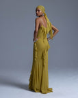 MAYARA MAXI DRESS IN YELLOW GEORGETTE - De La Vali