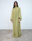 NYX MAXI DRESS IN GREEN CHIFFON - De La Vali