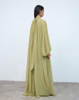 NYX MAXI DRESS IN GREEN CHIFFON - De La Vali