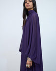 NYX MAXI DRESS IN PURPLE CHIFFON - De La Vali