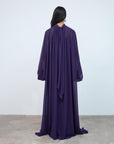 NYX MAXI DRESS IN PURPLE CHIFFON - De La Vali