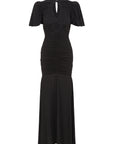 OLYMPIA MAXI DRESS IN BLACK VISCOSE CDC