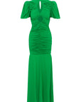 OLYMPIA MAXI DRESS IN PALM GREEN VISCOSE CDC