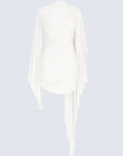 PERISA MINI DRESS IN IVORY SPANDEX JERSEY - De La Vali