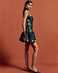 AURA MINI DRESS IN PRIMAVERA - BLACK TWILL