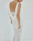 EMERALD MAXI DRESS IN IVORY LACE - De La Vali