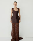 HECATE MAXI DRESS IN PLUM TWILL