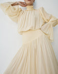 SANATIO MAXI DRESS IN SOFT YELLOW - De La Vali