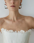 NOCTURNE MINI DRESS IN IVORY TWILL - De La Vali