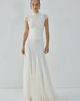 ZEPHYRA MAXI DRESS IN IVORY FINE LACE