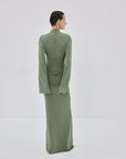 FORTUNA MAXI DRESS IN KHAKI GREEN SPANDEX
