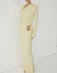 JADE MAXI DRESS IN BUTTERCREAM SPANDEX