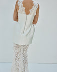 HECATE MAXI DRESS IN IVORY TWILL - De La Vali