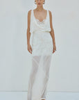 EMERALD MAXI DRESS IN IVORY LACE