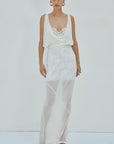 EMERALD MAXI DRESS IN IVORY LACE - De La Vali