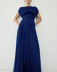 NYMERA MAXI DRESS IN DEEP BLUE TULLE