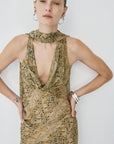 DIOSA TOP IN SERPIENTE YELLOW