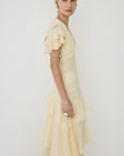 ALCINA MAXI DRESS IN SOFT YELLOW - De La Vali